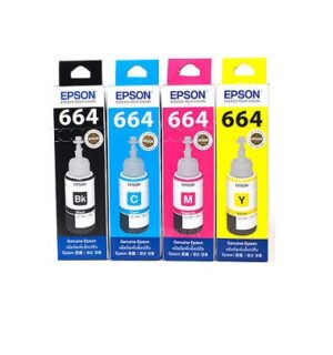 Epson 664 4-Pcs Set Original Printer Color Ink Bottle